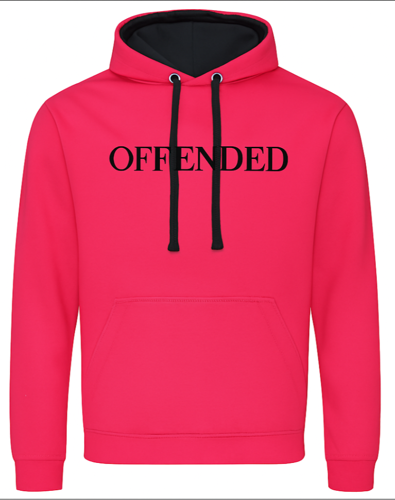 OFFENDED Embroidered Hot Pink/Black Hoodie Unisex