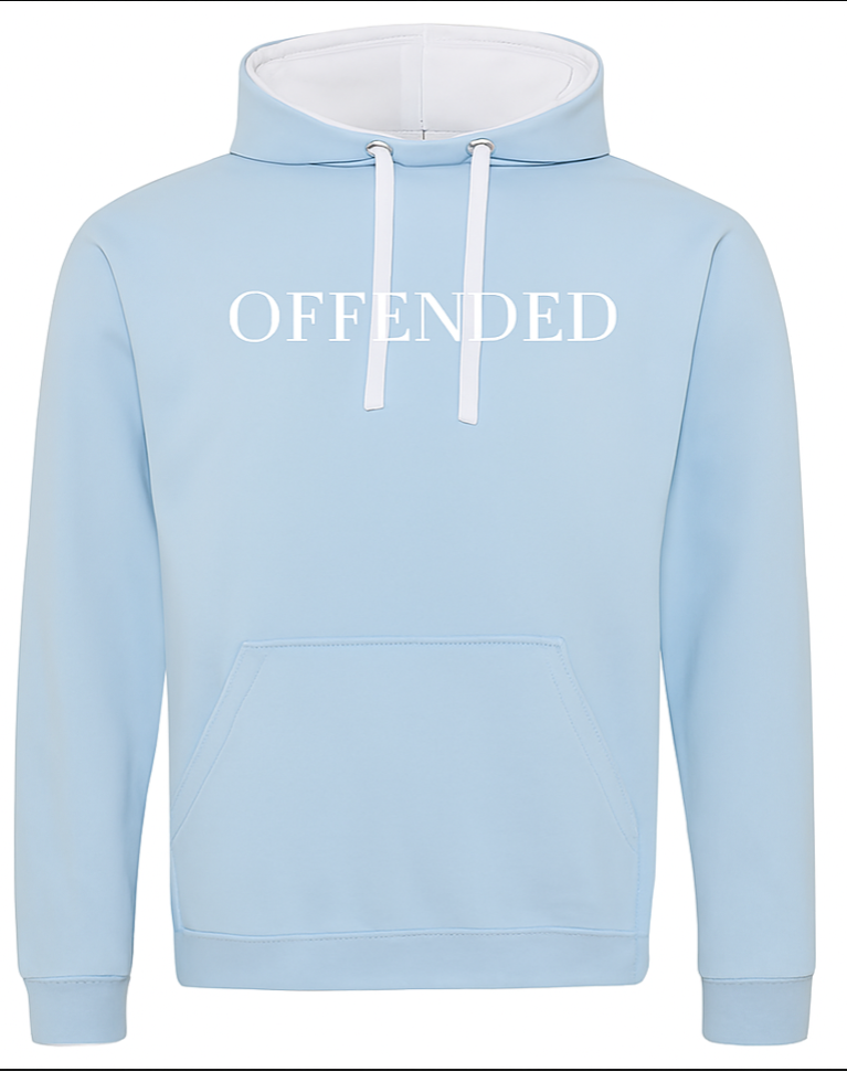 OFFENDED Embroidered Sky Blue/White Hoodie Unisex